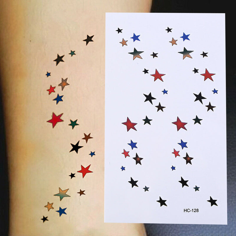 Colorful Star Waterproof Temporary Tattoo Stickers Women Beauty Body Art B Gn
