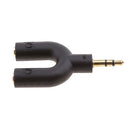 2Pack 3.5mm Stereo Audio Y-Splitter 2 Female to 1 Male Cable Connector Adapter