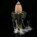 Backflow Buddha Ceramic Incense Burner Holder Buddhist Sandalwood Cones