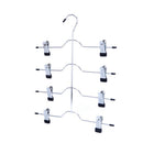 Multifunctional Metal Tier Clothes Closet Hangers Organizer Sliver