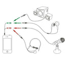 1Pc 3.5mm stereo audio male to 2 female headset mic splitter cable adapter J Gw