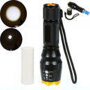 Zoomable 1200lm XML-T6 LED 18650 Flashlight Torch Focus Lamp Light+18650 Charger