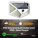 100 LED Solar Power Motion Sensor Wall Lights Outdoor Security Best Garden N6H2