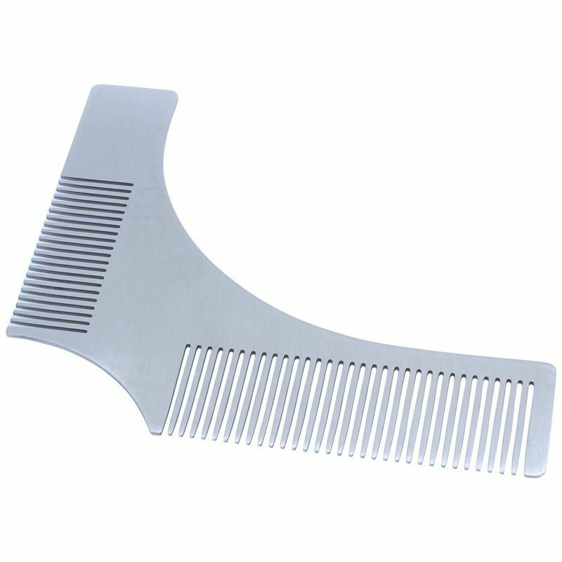 Stainless Steel Beard Styling Shaping Template Comb Facial Hair Tool N6M2
