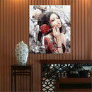 DIY Paint By Numbers 16"*20" Kit Beautiful Girl Painting On Canvas Home Decor DF