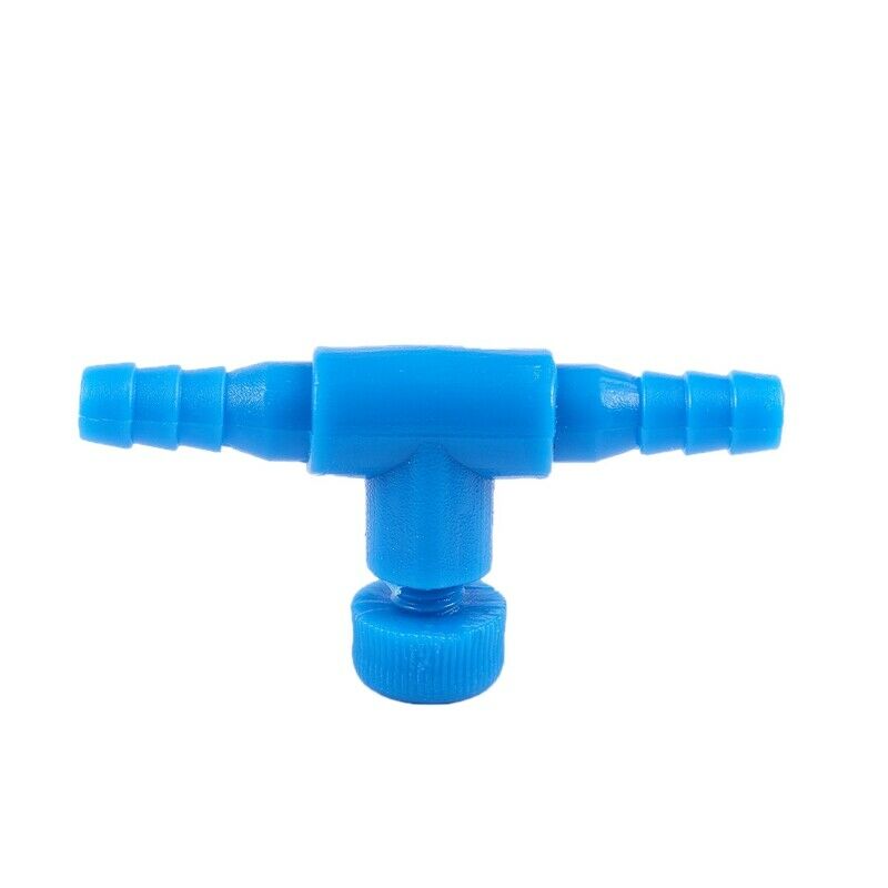 10 Pieces Plastic Aquarium Fish Tank 2 Way Air Pump Control Valves, Blue