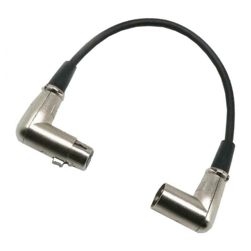 Custom Right Angle 90degree XLR Male To Female Microphone Audio Cable Patch