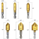 1X(Woodworking Drilling Or Chamfer Tool,8Pc wood Plug Cutter,6Pcs 1/4 Inch