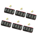 6Pcs/Set 0.54" 4 bit Digital LED Display Module I2C Interface   Red Orange