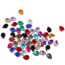 50 x Water Drop Flatback Acrylic Rhinestone Button DIY Embellishment 10x14mm