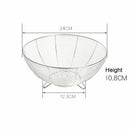 1X(Stainless Steel Fruit Basket Kitchen Vegetable Drain Washing Basket Wate