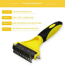Pet Undercoat Rake - 2 Sided Dematting Tool for Dogs and Cats - Safe Grooming &