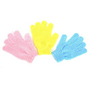 5Pair Exfoliating Body Scrub Gloves Shower Bath Mitt Loofah Skin Massage Spon Cy