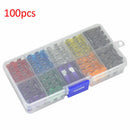 100 PCS Auto Car Assorted Standard Blade Fuse Assortment Kits Sets 2A-35A AU