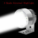 External High-Power Front Lamp Condensing 4-Bead Led Motorcycle Lamp Car Light