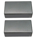 2 Pieces Black Sealed Closed Pickup Covers For Dual Coil Electric Guitar Spare