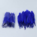 50pcs Dyed Goose Feathers DIY Hairstyles Decor Jewelry Wedding Party - Blue
