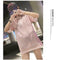 Fashion Women Bling Solid Short Sleeve Loose T-Shirts Long Tops (Pink XXL)