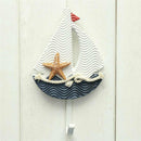 Mediterranean Boat Wall Door Closet Clothes Bag Hat Towel Hanger Hook Holder