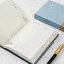 Navy Blue "365 Lives" Hard Cover Daily Planner Blank Business Notebook Jour