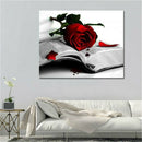 Full Round Diamond 5D DIY Diamond Painting "Roses and books" Embroidery Cro