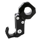 Aluminum Alloy Folding Hanger Hook Buckle For 22mm Handlebar Motorcycles Black