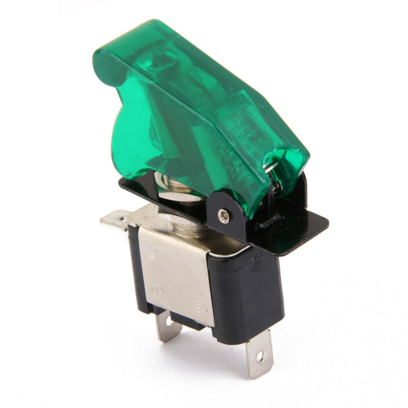 2 Pieces 12V 20A Car SPST Toggle Rocker Switch Control With Green & Red LED