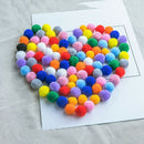300PCS Plush Ball Handmade Material DIY Jewelry Accessories Multicolor 2.5cm