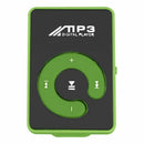 Mini Mirror Clip USB Digital Mp3 Music Player Support 8GB SD TF Card Green M4C5