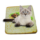 Funny Printed Plush Sponge Toast Cushion Seat Pad Pet Cat Dog Bed Mat Gifts,
