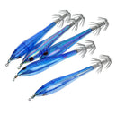 5Pcs Noctilucent Squid Octopus Catch Saltwater Fishing Lure Baits Blue
