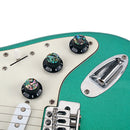 3Pcs Guitar Hat Knob Inlaid Shell For ST Electric Guitar Durable Black