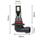 2X 9006-3030-12SMD White LED Bulbs 6500K 60W Lamp For FogLight DRL Headlight