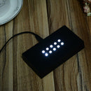 Brilliant LED White Light Stand Base USB Crystal Display AC Plug Home Decor Gift