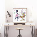 5D DIY Special Shaped Diamond Painting Girl Embroidery Craft Kit Home Decor