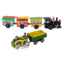 2pc Wind Up Steam Articulated Train Clockwork Tin ZigZag Express Collectible