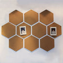 2Pcs Multifunction Cork Board Office Home Photo Background Hexagon Wall Stic Hn