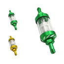 Green Motorcycle Inline Petrol Fuel Filter for Pit Dirt Bike - 8mm 5/16"