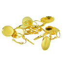 48pcs Mixed Color Oval Bezel French Lever Back Earring Hook Blank Settings