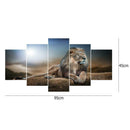 Lion 5D DIY Full Drill Diamond Painting 5-pictures Combination Crafts Kits