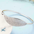 Simple Fashion stamped ball feather leaf bracelets bangles and jewelry F K2 A7P2