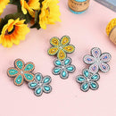 3pcs Full Drill Diamond Painting Hair Clip Flowers DIY Rhinestone Hairpins