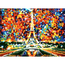 Paint By Numbers Dazzling Eiffel DIY Digital Oil Painting Canvas Picture