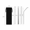 Blue Stainless Steel Food Grade 304 Stainless Steel Metal Straw