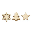 50pcs Wood Tree Snowflakes Star Table Decor DIY Christmas Tree Hang Pendant