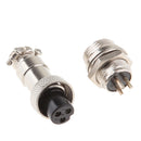 Pair Of GX12 3Pin Waterproof Male And Female Metal Aviation