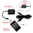 1PC 5050 RGB LED Strip Lights 72 SMD 5V Car Interior Atmosphere Music+Controller