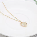 Creative Women Heart Cross Geometric Hollow Pendant Necklace Clavicle Chain
