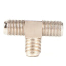 2PCS TV Aerial Cable Connector Male Coax Plug To Female Socket For TV M&~