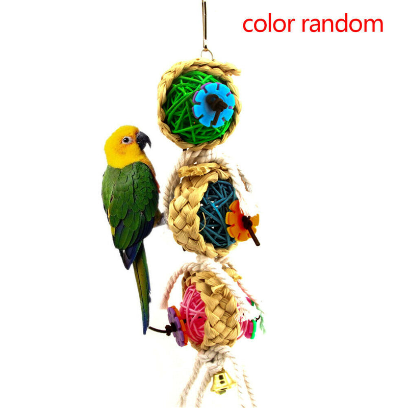 Parrot Toys Ball Pet Bird Bite Climb Chew Hanging Cockatrice Swing Parrot ToysOZ
